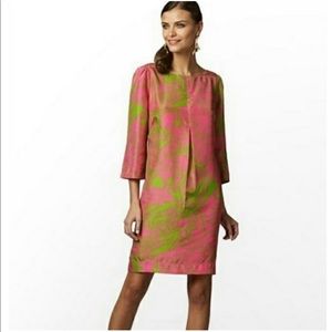 Lilly Pulitzer queen of hearts shift, dress, pink and green size 4